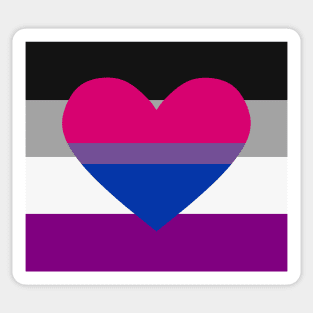 Asexual and Biromantic Sticker